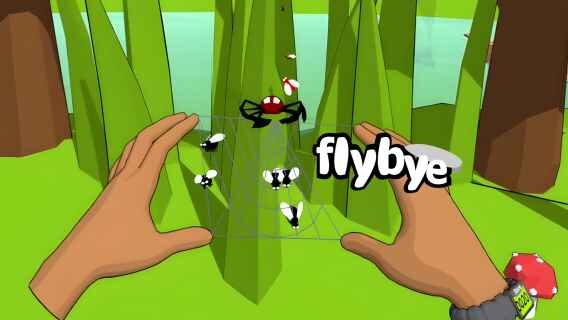 Flybye Spider Web VR Oculus Meta Quest all-in-one gesture control game<span class="mi-jiaobiao" style="background-color: #02587e;">gesture control</span>
